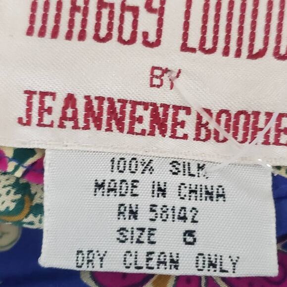 Vintage Maggy London By Jeannene Booher Silk Paisley Floral Dress - Picture 2 of 6